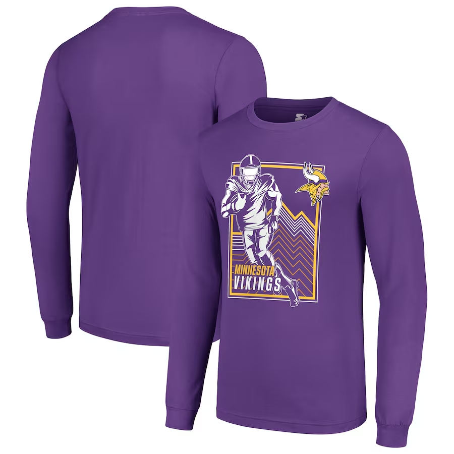 Men Minnesota Vikings purple 2024 NFL Long sleeve T Shirts